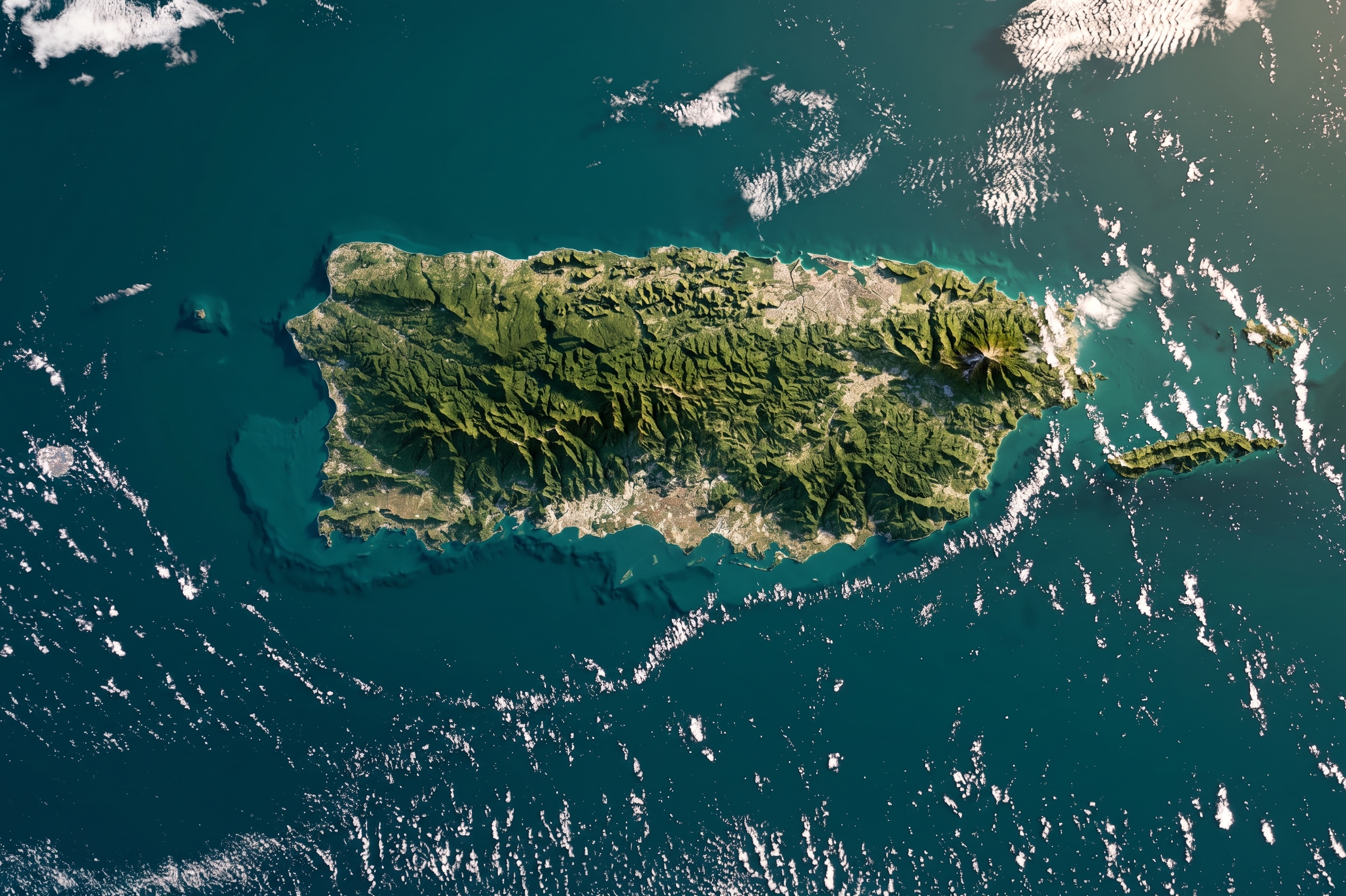 Puerto Rico tourist map outline